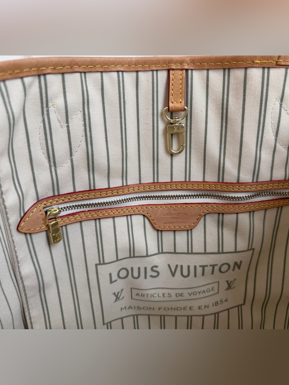 Fashion Inspired Checkered Canvas Tote Bag in Beige and Tan - Picture 8 of 16